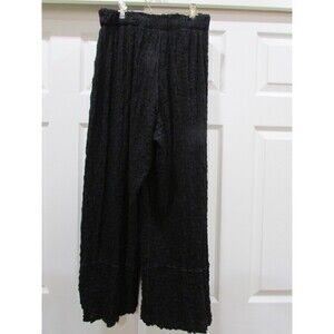 NOBLU WHOLLY PUCKER BLACK WIDE LEG PANT SIZE 2 NEW WITH TAGS